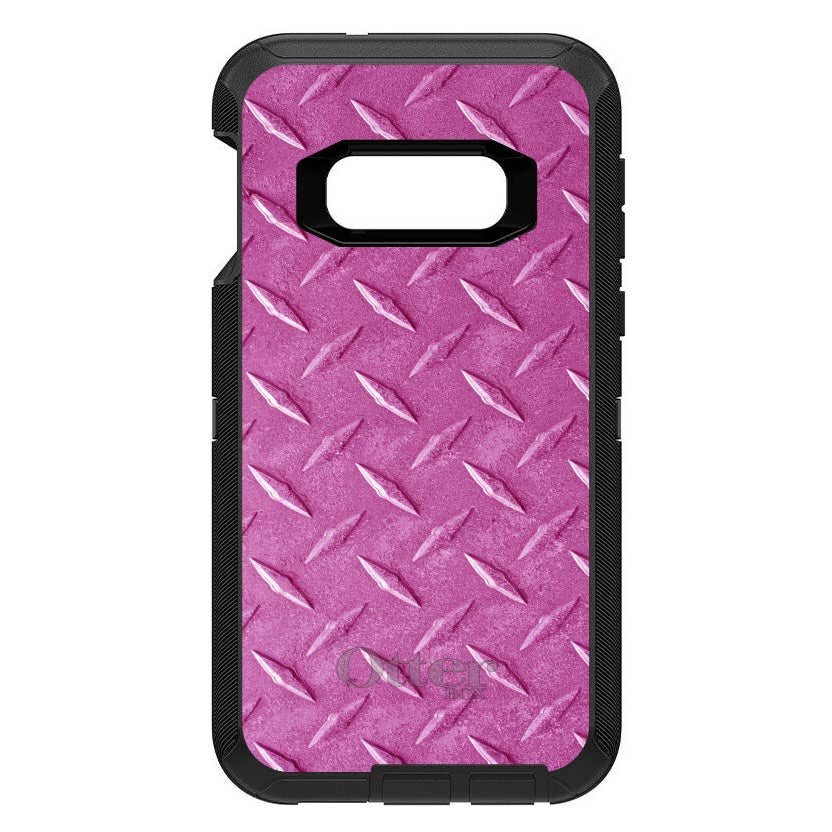 Hot Pink Diamond Plate Steel Print OtterBox Defender Case for iPhone & Galaxy, view 10