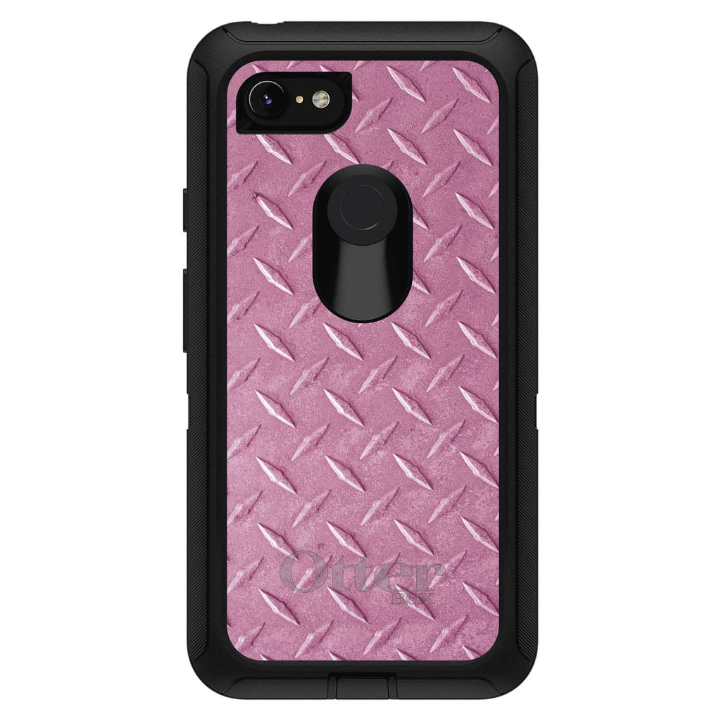Hot Pink Diamond Plate Steel Print OtterBox Defender Case for iPhone & Galaxy, view 18
