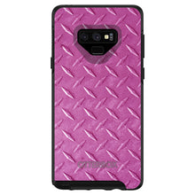 DistinctInk™ OtterBox Symmetry Series Case for Apple iPhone / Samsung Galaxy / Google Pixel - Hot Pink Diamond Plate Steel Print