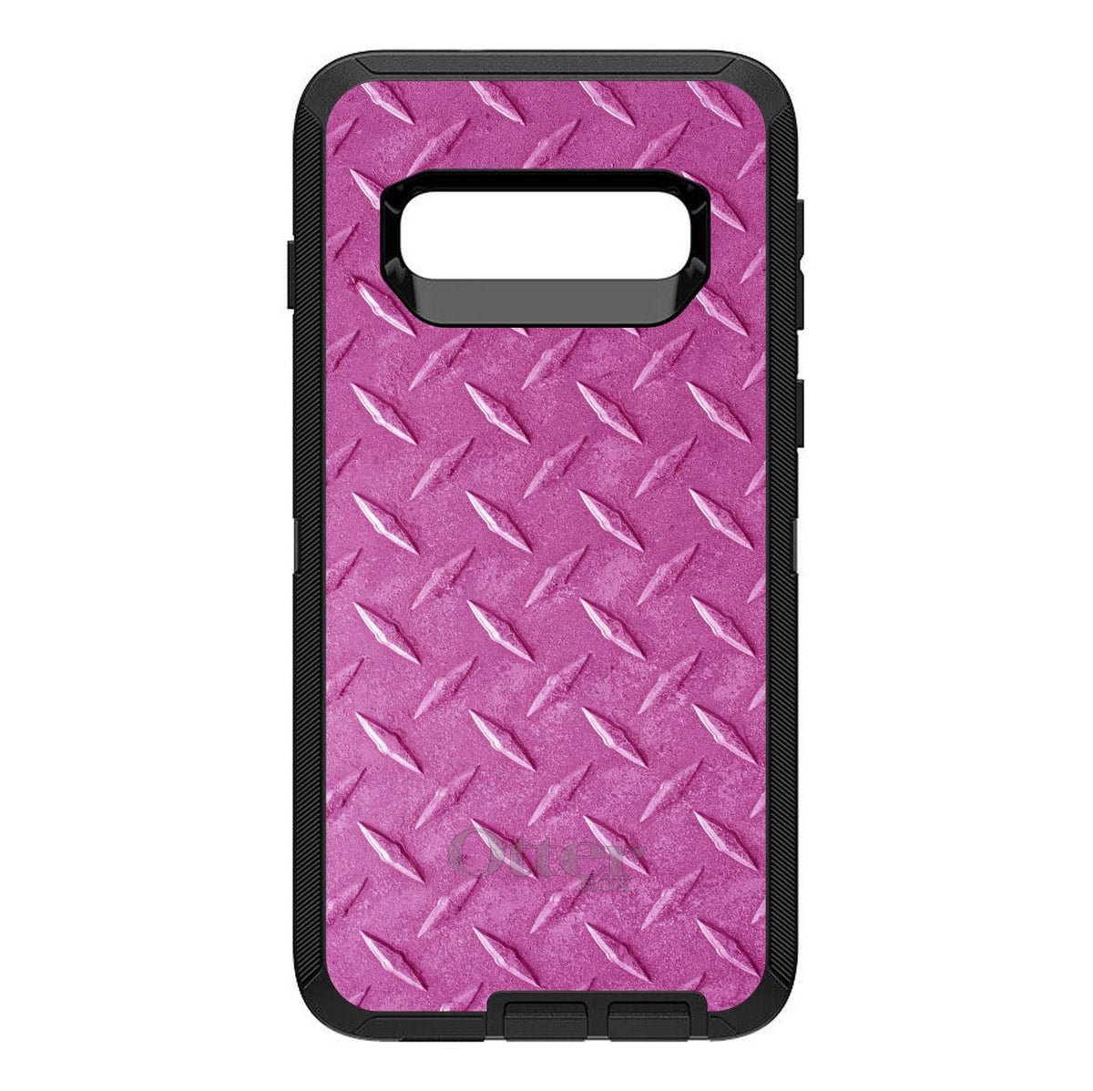Hot Pink Diamond Plate Steel Print OtterBox Defender Case for iPhone & Galaxy, view 9
