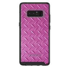 DistinctInk™ OtterBox Symmetry Series Case for Apple iPhone / Samsung Galaxy / Google Pixel - Hot Pink Diamond Plate Steel Print