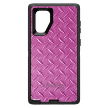 DistinctInk™ OtterBox Defender Series Case for Apple iPhone / Samsung Galaxy / Google Pixel - Hot Pink Diamond Plate Steel Print