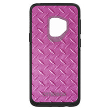 DistinctInk™ OtterBox Symmetry Series Case for Apple iPhone / Samsung Galaxy / Google Pixel - Hot Pink Diamond Plate Steel Print