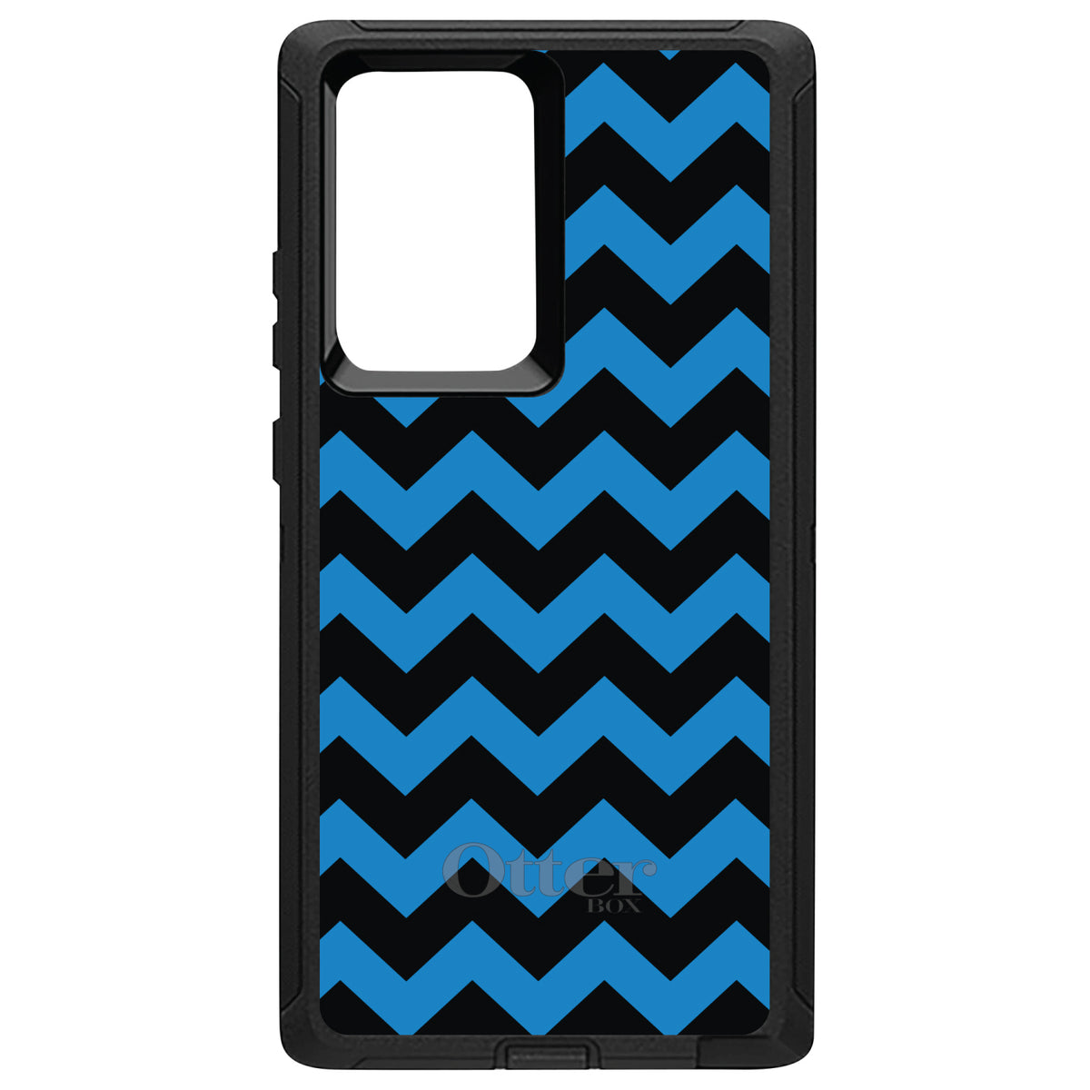Black Blue Chevron Stripes OtterBox Defender Case for iPhone & Galaxy, view 10