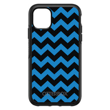 DistinctInk™ OtterBox Symmetry Series Case for Apple iPhone / Samsung Galaxy / Google Pixel - Black Blue Chevron Stripes