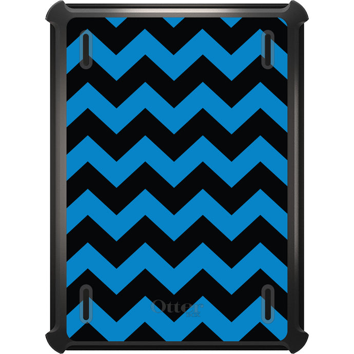 DistinctInk™ OtterBox Defender Series Case for Apple iPad / iPad Pro / iPad Air / iPad Mini - Black Blue Chevron Stripes