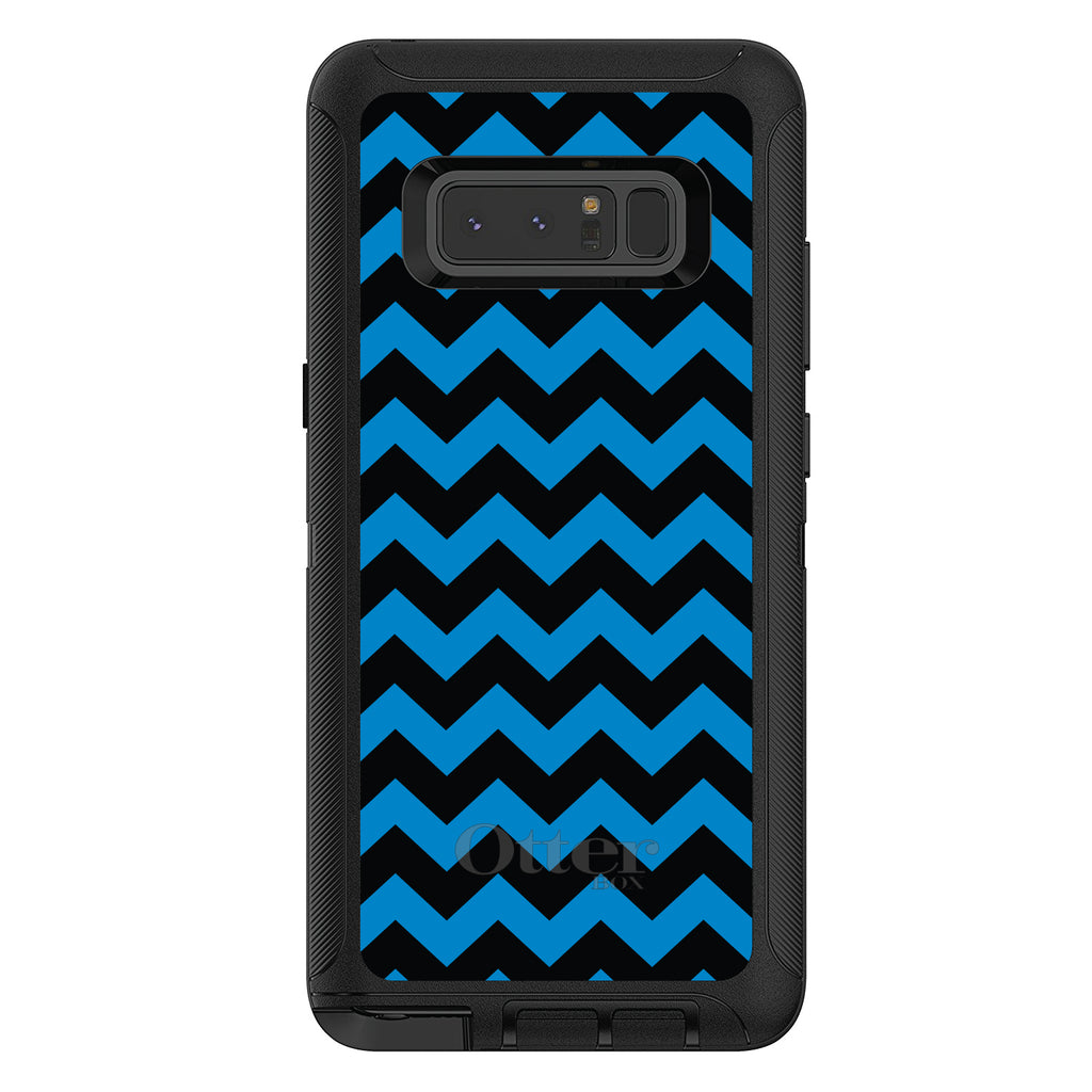 Black Blue Chevron Stripes OtterBox Defender Case for iPhone & Galaxy, view 14
