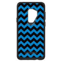 DistinctInk™ OtterBox Symmetry Series Case for Apple iPhone / Samsung Galaxy / Google Pixel - Black Blue Chevron Stripes