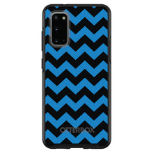 DistinctInk™ OtterBox Symmetry Series Case for Apple iPhone / Samsung Galaxy / Google Pixel - Black Blue Chevron Stripes