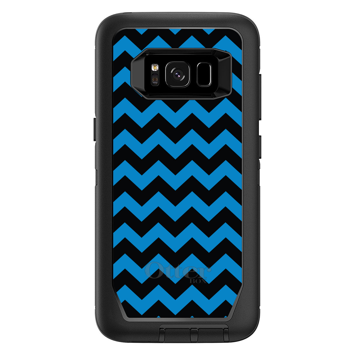 Black Blue Chevron Stripes OtterBox Defender Case for iPhone & Galaxy, view 9