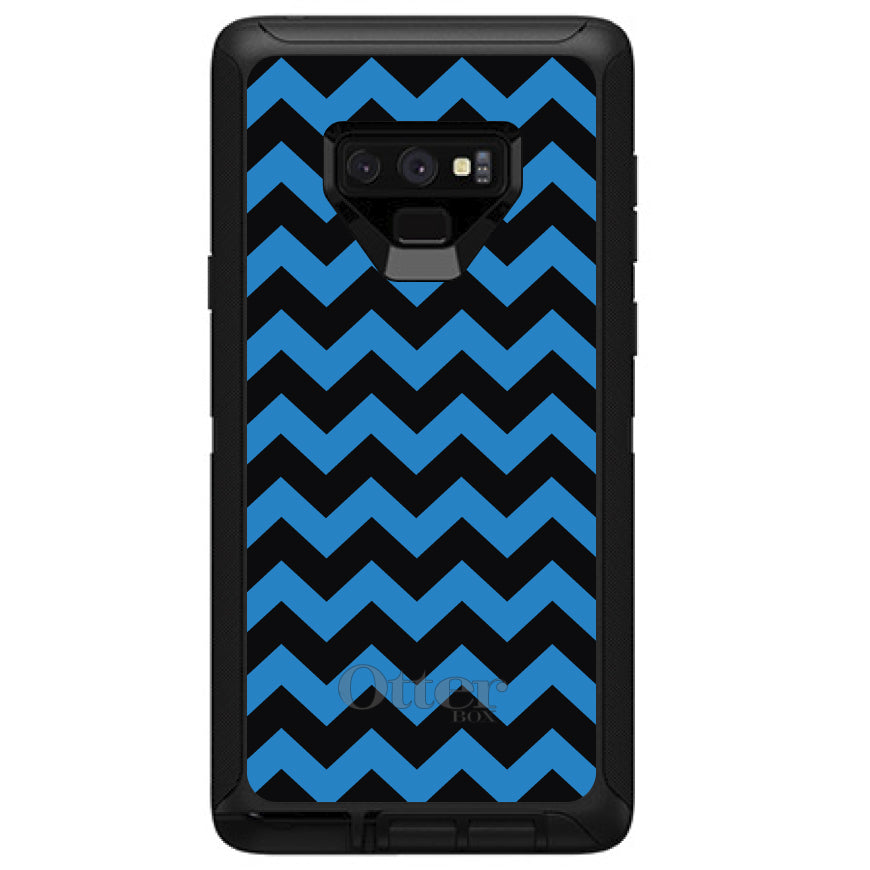 Black Blue Chevron Stripes OtterBox Defender Case for iPhone & Galaxy, view 13