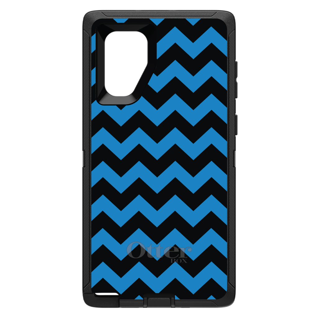 Black Blue Chevron Stripes OtterBox Defender Case for iPhone & Galaxy, view 11