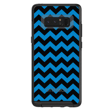 DistinctInk™ OtterBox Symmetry Series Case for Apple iPhone / Samsung Galaxy / Google Pixel - Black Blue Chevron Stripes