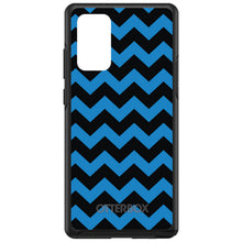 DistinctInk™ OtterBox Symmetry Series Case for Apple iPhone / Samsung Galaxy / Google Pixel - Black Blue Chevron Stripes