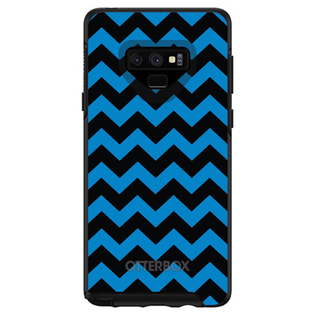 Black Blue Chevron Stripes OtterBox Symmetry Case for iPhone & Galaxy, view 13