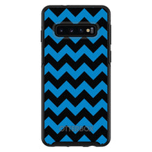 DistinctInk™ OtterBox Symmetry Series Case for Apple iPhone / Samsung Galaxy / Google Pixel - Black Blue Chevron Stripes