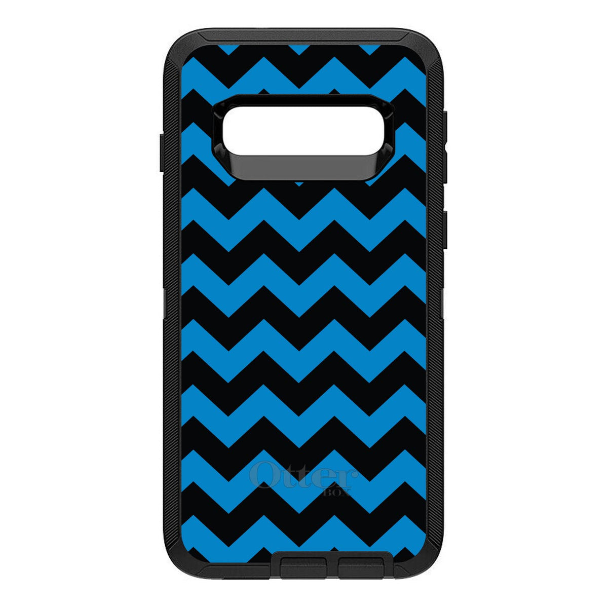 Black Blue Chevron Stripes OtterBox Defender Case for iPhone & Galaxy, view 6
