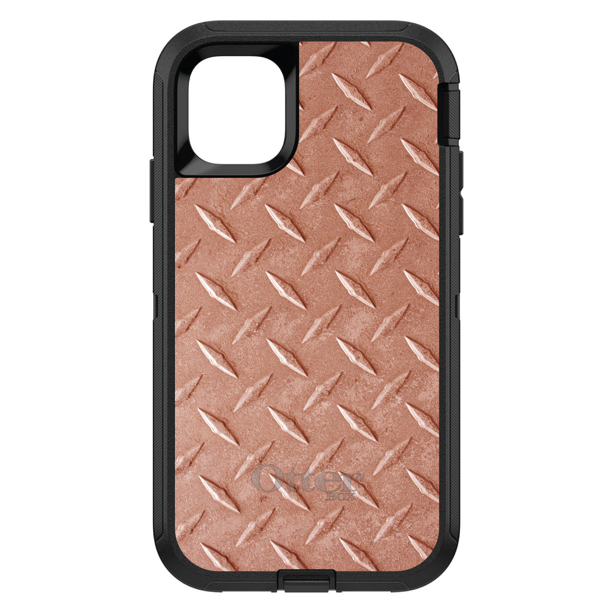Orange Diamond Plate Steel Print OtterBox Defender Case for iPhone & Galaxy, view 2
