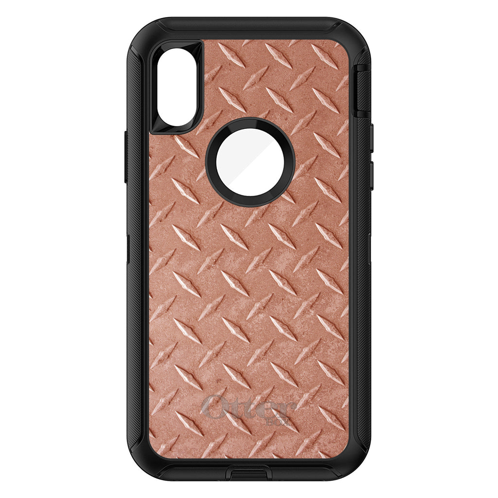 Orange Diamond Plate Steel Print OtterBox Defender Case for iPhone & Galaxy, view 3