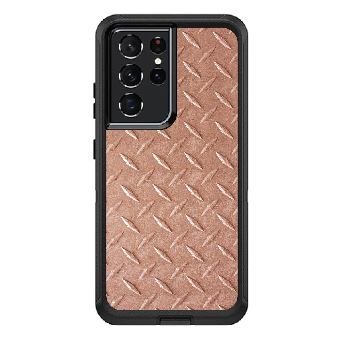 Orange Diamond Plate Steel Print OtterBox Defender Case for iPhone & Galaxy, view 7
