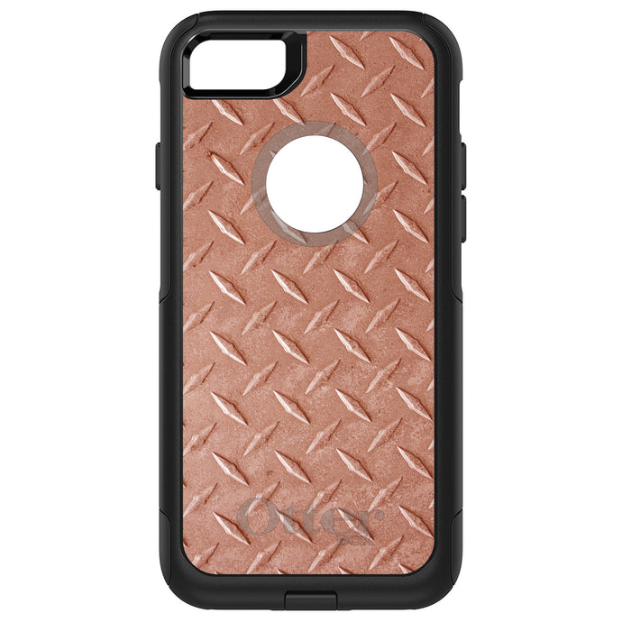 DistinctInk OtterBox Commuter Series Case for Apple iPhone or Samsung Galaxy - Orange Diamond Plate Steel Print