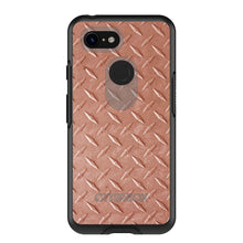 DistinctInk™ OtterBox Symmetry Series Case for Apple iPhone / Samsung Galaxy / Google Pixel - Orange Diamond Plate Steel Print