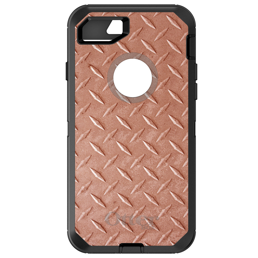 Orange Diamond Plate Steel Print OtterBox Defender Case for iPhone & Galaxy