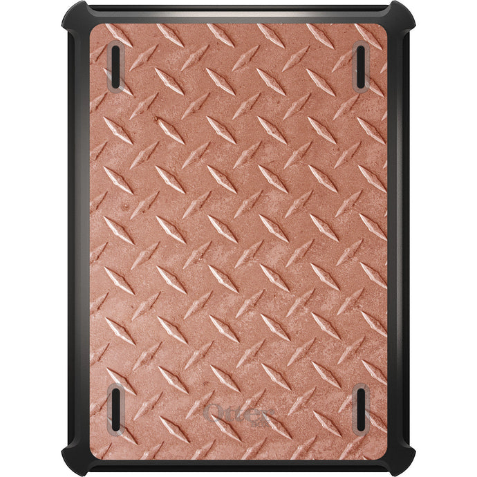 DistinctInk™ OtterBox Defender Series Case for Apple iPad / iPad Pro / iPad Air / iPad Mini - Orange Diamond Plate Steel Print