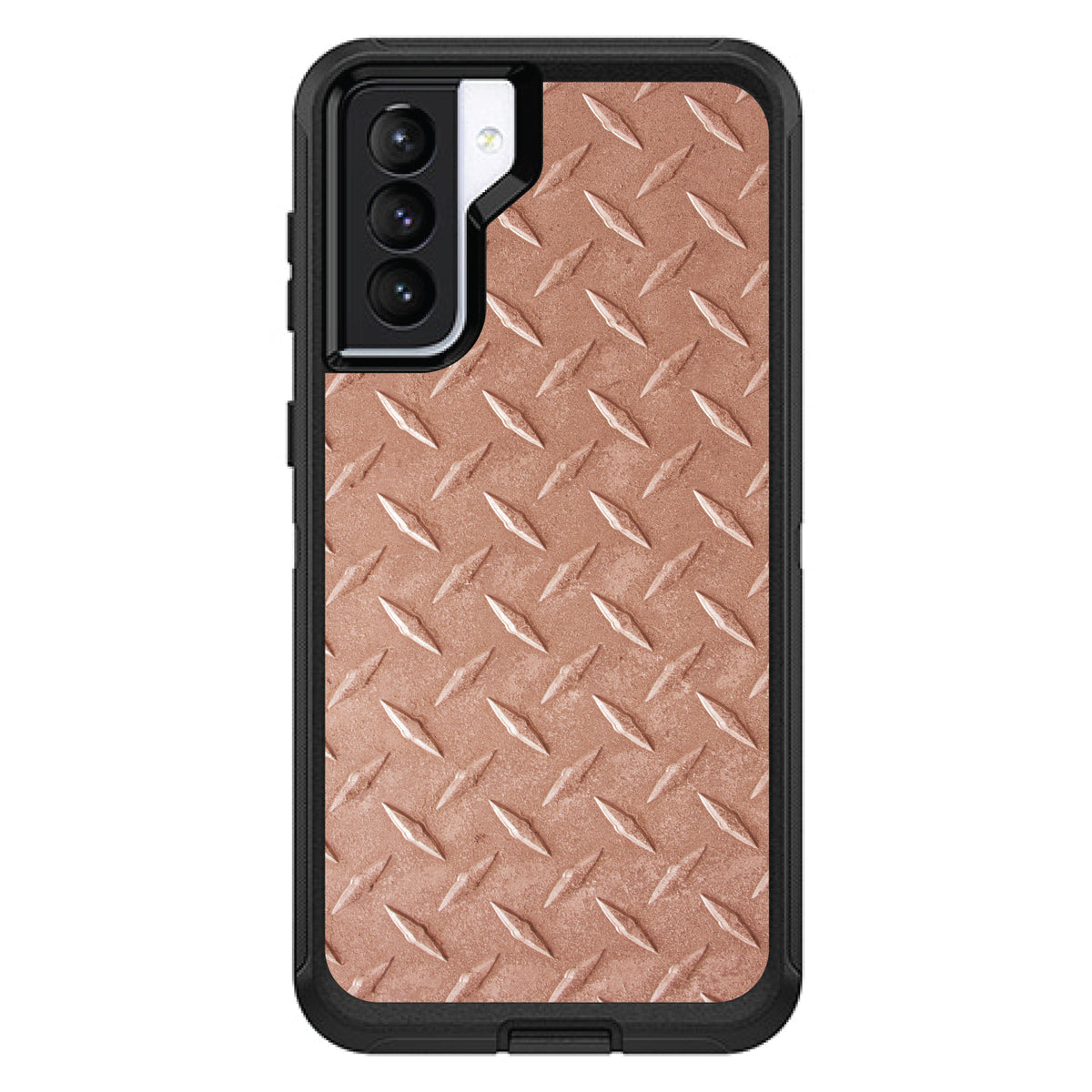 Orange Diamond Plate Steel Print OtterBox Defender Case for iPhone & Galaxy, view 5