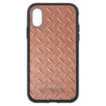 DistinctInk™ OtterBox Symmetry Series Case for Apple iPhone / Samsung Galaxy / Google Pixel - Orange Diamond Plate Steel Print