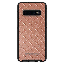DistinctInk™ OtterBox Symmetry Series Case for Apple iPhone / Samsung Galaxy / Google Pixel - Orange Diamond Plate Steel Print
