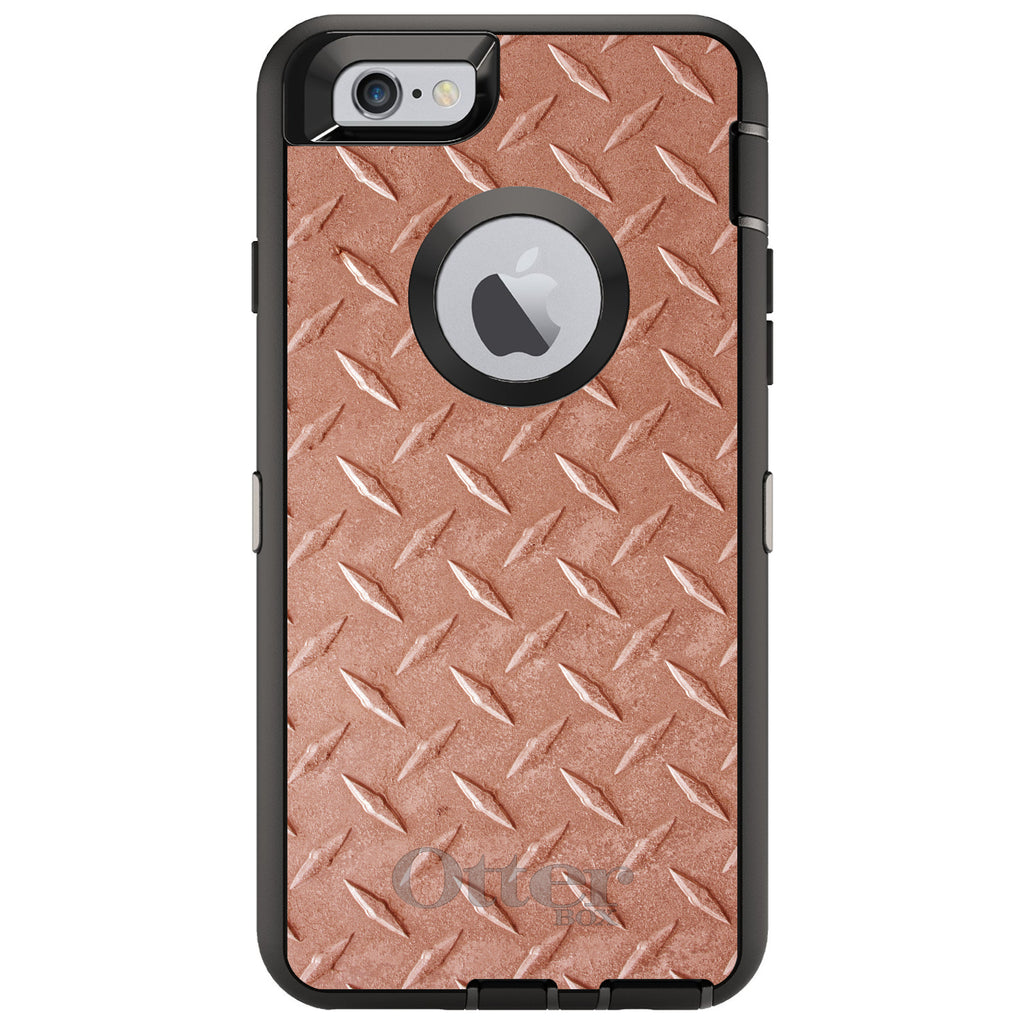 Orange Diamond Plate Steel Print OtterBox Defender Case for iPhone & Galaxy, view 4