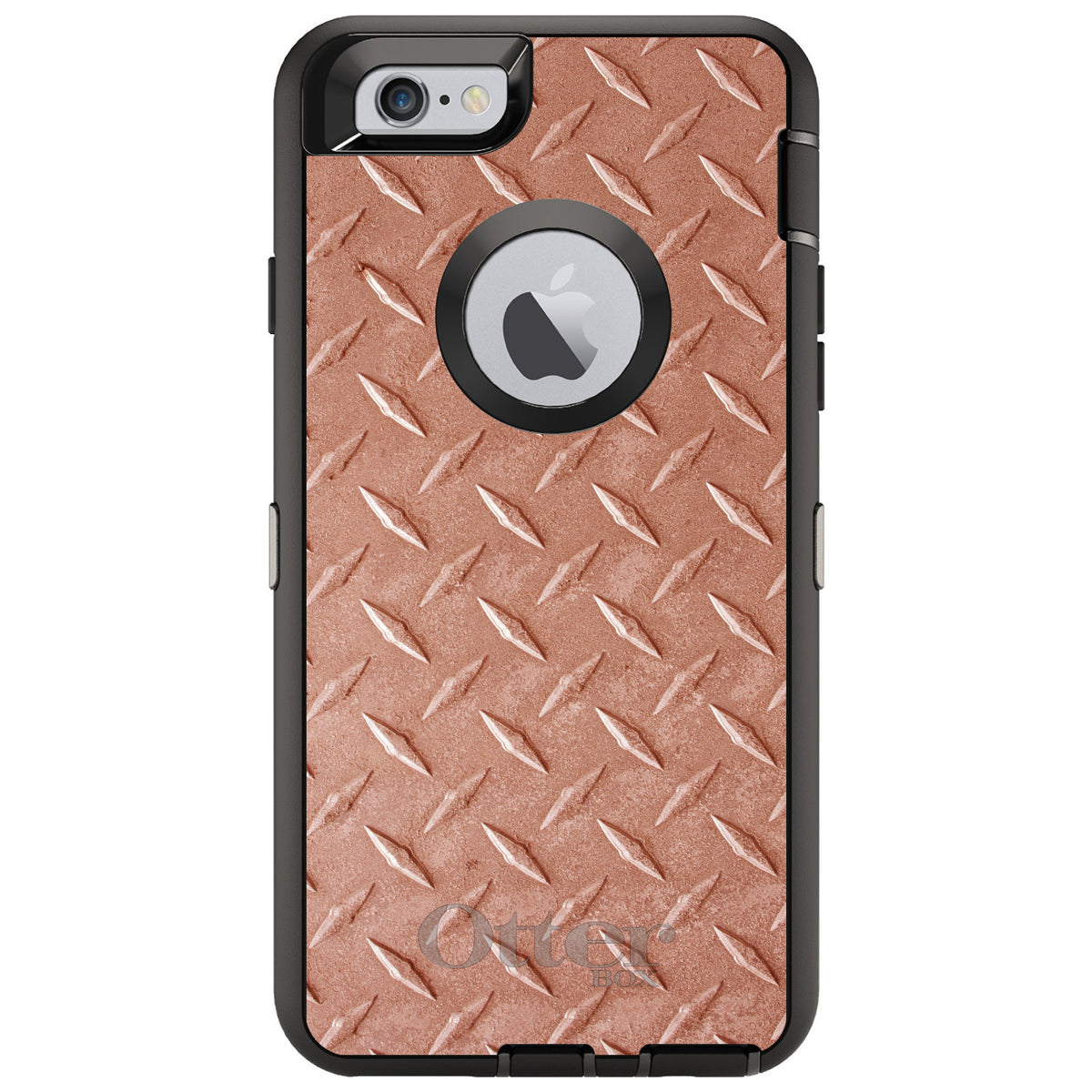 Orange Diamond Plate Steel Print OtterBox Defender Case for iPhone & Galaxy, view 4
