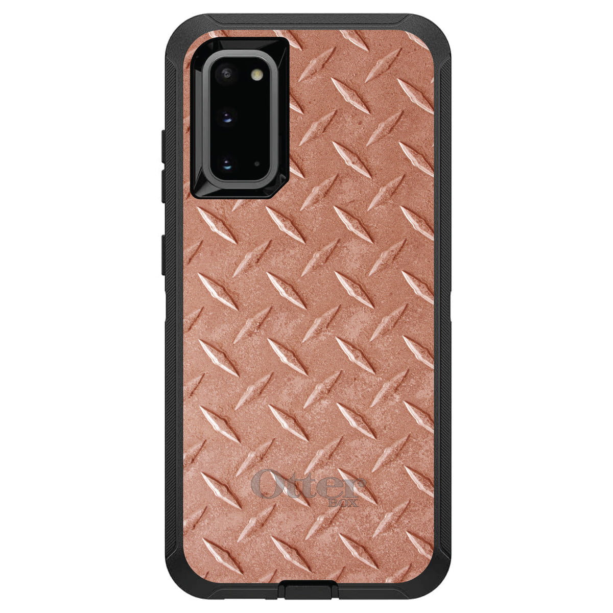 Orange Diamond Plate Steel Print OtterBox Defender Case for iPhone & Galaxy, view 8