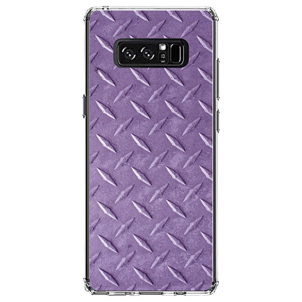 Purple Diamond Plate Steel Image Print Clear Shockproof iPhone Case, view 12