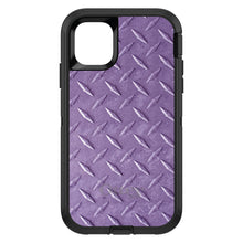DistinctInk™ OtterBox Defender Series Case for Apple iPhone / Samsung Galaxy / Google Pixel - Purple Diamond Plate Steel Print