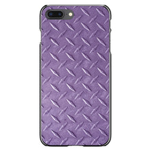 DistinctInk® Hard Plastic Snap-On Case for Apple iPhone or Samsung Galaxy - Purple Diamond Plate Steel Print
