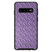 DistinctInk™ OtterBox Symmetry Series Case for Apple iPhone / Samsung Galaxy / Google Pixel - Purple Diamond Plate Steel Print