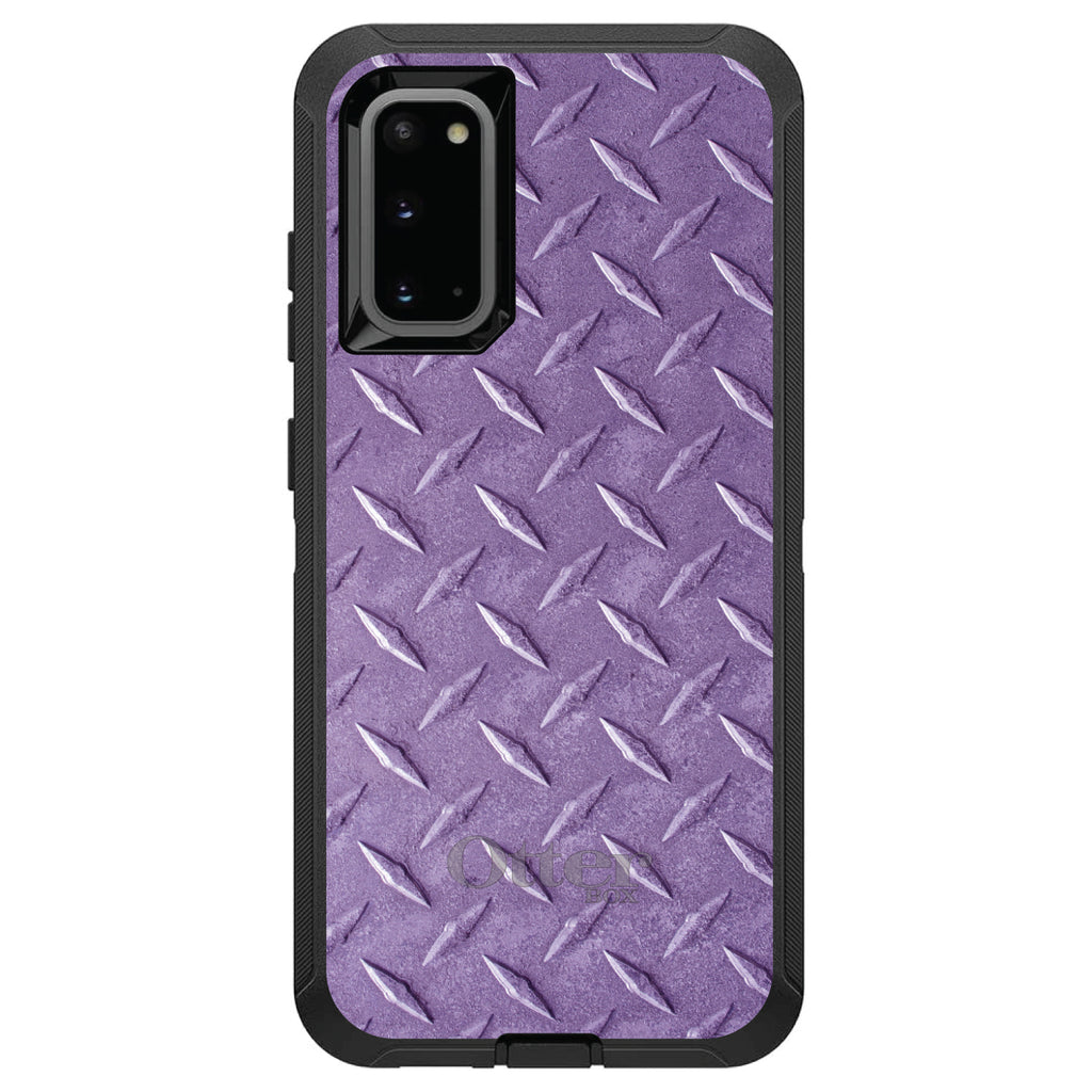 Purple Diamond Plate Steel Print OtterBox Defender Case for iPhone & Galaxy, view 8