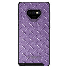 DistinctInk™ OtterBox Symmetry Series Case for Apple iPhone / Samsung Galaxy / Google Pixel - Purple Diamond Plate Steel Print