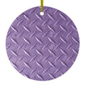 Purple Diamond Plate Steel Image Print Ceramic Ornament