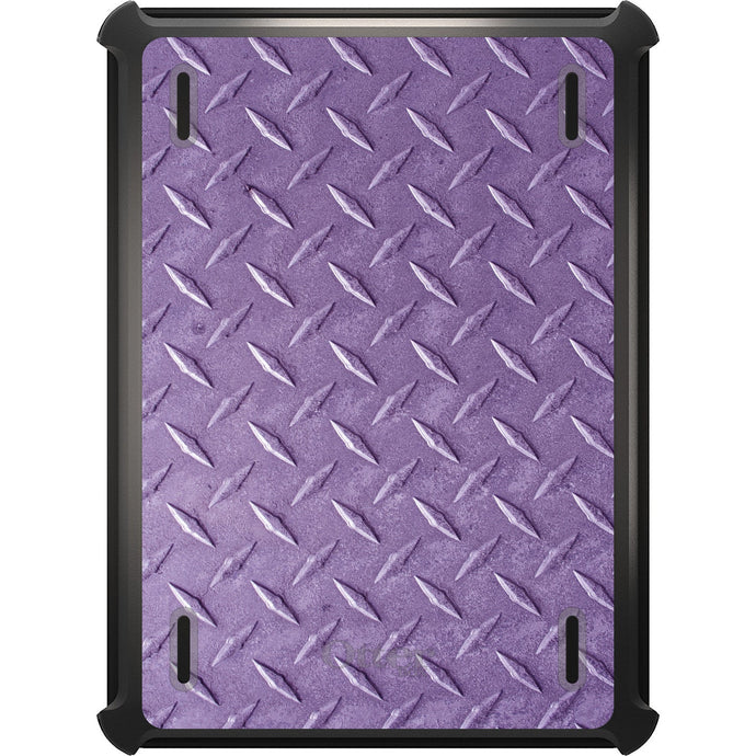 DistinctInk™ OtterBox Defender Series Case for Apple iPad / iPad Pro / iPad Air / iPad Mini - Purple Diamond Plate Steel Print