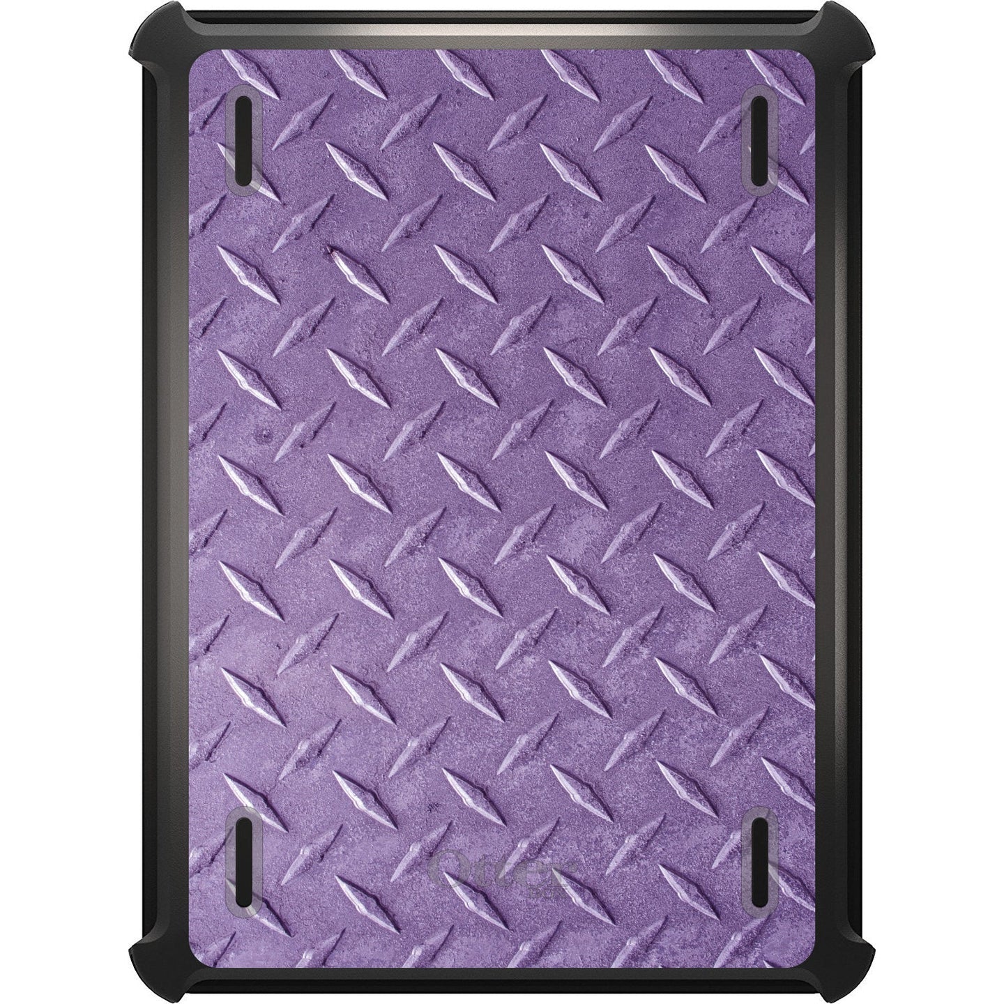 DistinctInk™ OtterBox Defender Series Case for Apple iPad / iPad Pro / iPad Air / iPad Mini - Purple Diamond Plate Steel Print