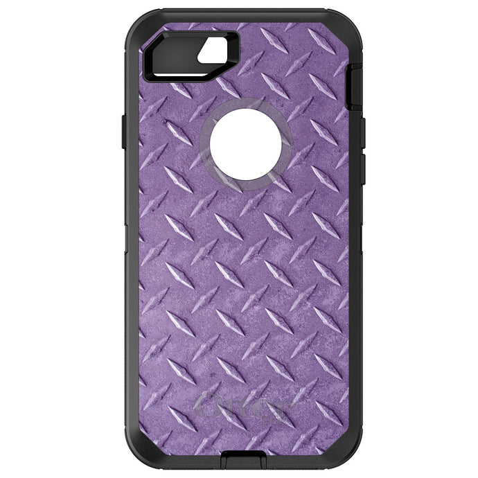 DistinctInk™ OtterBox Defender Series Case for Apple iPhone / Samsung Galaxy / Google Pixel - Purple Diamond Plate Steel Print