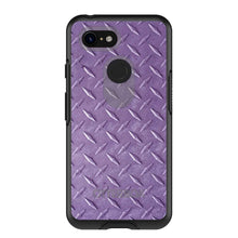 DistinctInk™ OtterBox Symmetry Series Case for Apple iPhone / Samsung Galaxy / Google Pixel - Purple Diamond Plate Steel Print