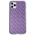 Purple Diamond Plate Steel Image Print Clear Shockproof iPhone Case