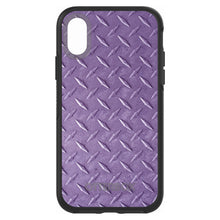 DistinctInk™ OtterBox Symmetry Series Case for Apple iPhone / Samsung Galaxy / Google Pixel - Purple Diamond Plate Steel Print