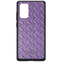 DistinctInk™ OtterBox Symmetry Series Case for Apple iPhone / Samsung Galaxy / Google Pixel - Purple Diamond Plate Steel Print