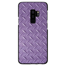 DistinctInk® Hard Plastic Snap-On Case for Apple iPhone or Samsung Galaxy - Purple Diamond Plate Steel Print