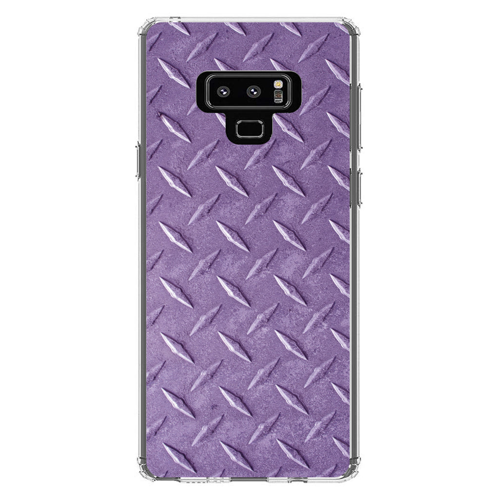 Purple Diamond Plate Steel Image Print Clear Shockproof iPhone Case, view 11